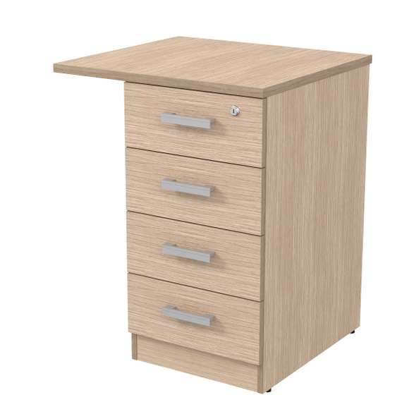 2ТЗ.002.5 Тумба приставная с топом, замок (550*600*750)