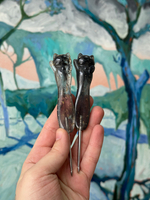 крючок с ручкой-котиком черный