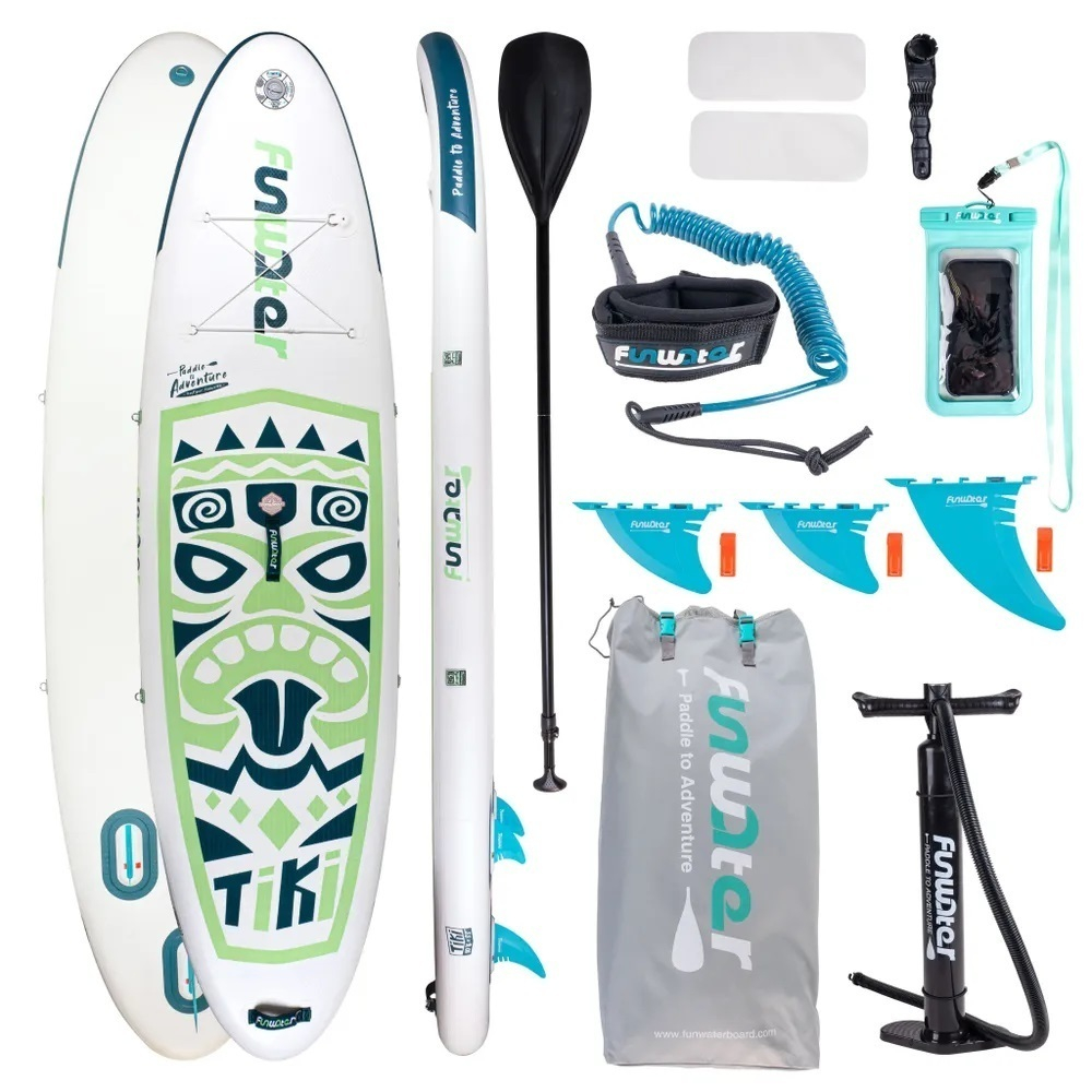 Надувная SUP-доска Tech Team FunWater TIKI NEW WHITE 10.6' (320х84х15 см) сапборд