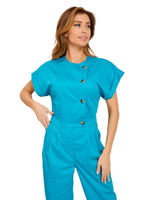 Комбинезон медицинский женский Dr. Nice DRN275 Beauty, серо-голубой, 42-44