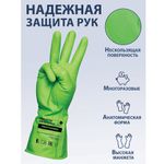 Перчатки МНОГОРАЗОВЫЕ виниловые ЗЕЛЕНЫЕ усиленные ГИПОАЛЛЕРГЕННЫЕ, ТР ТС, PROFESSIONAL, размер L (большой), вес 90 г, ADM, 31159