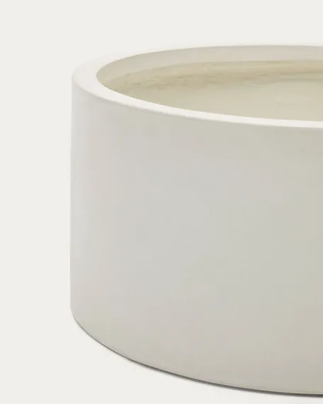 Кашпо Aiguablava, Ø62х30 см, белый цемент