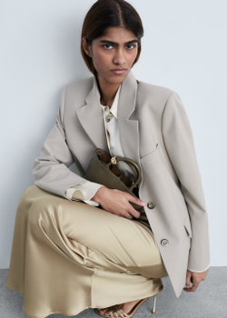 Длинная юбка с атласным блеском