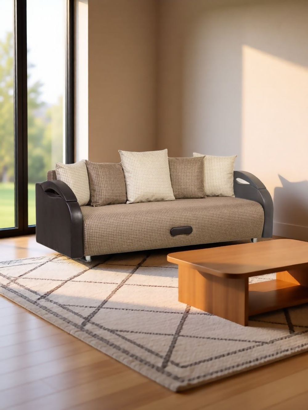 Диван прямой Юпитер Ратибор Темный