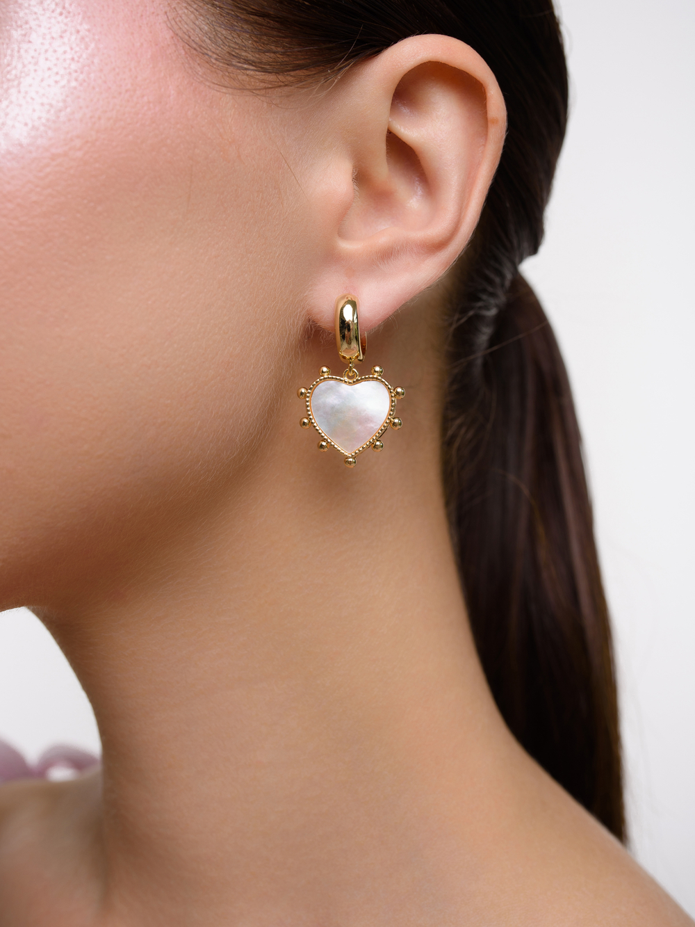 Серьги "Heart ball" Gold