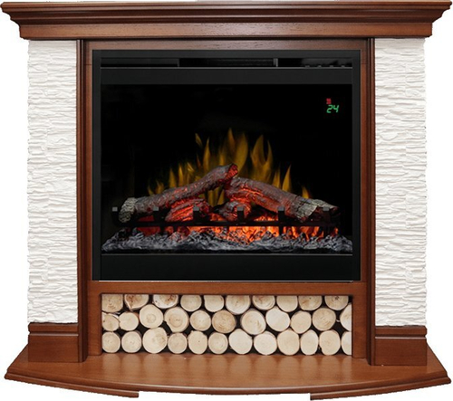 Каминокомплект Country - Орех/Сланец белый с очагом Symphony 26'' DF2624L-INT