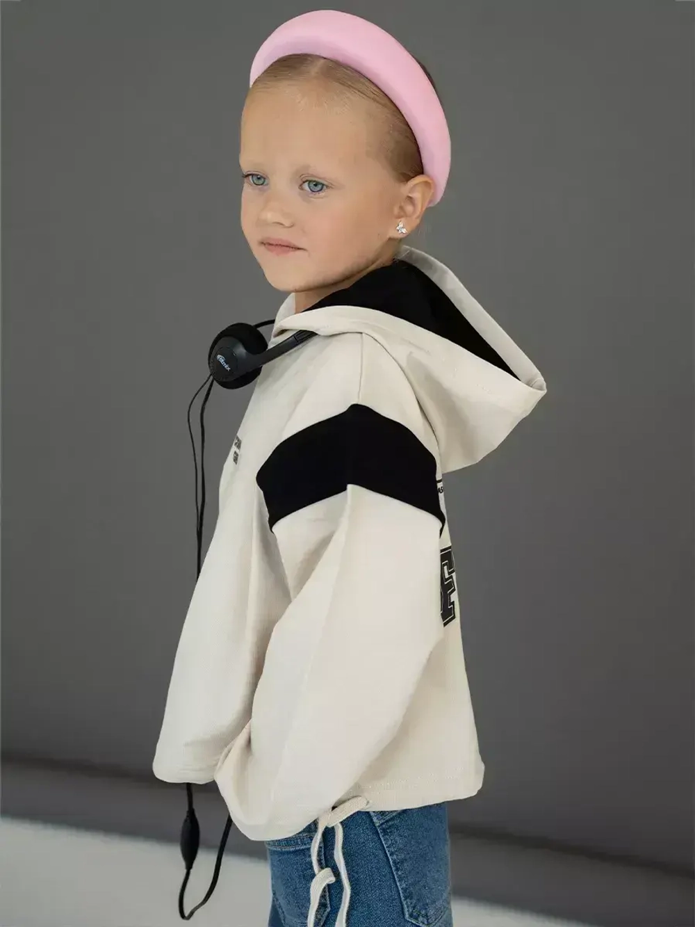 Худи для девочки с завязками в школу