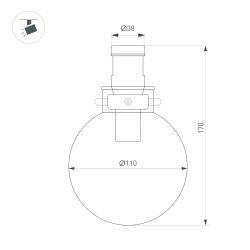 Светильник ART-APRIORI-ZORB-С-R110-5W Warm3000 (TN, 85 deg, 48V) (Arlight, IP20 Металл, 3 года) 049231