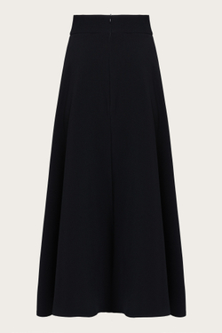 Черная юбка-макси со шнуровкой на поясе "Фелиция"