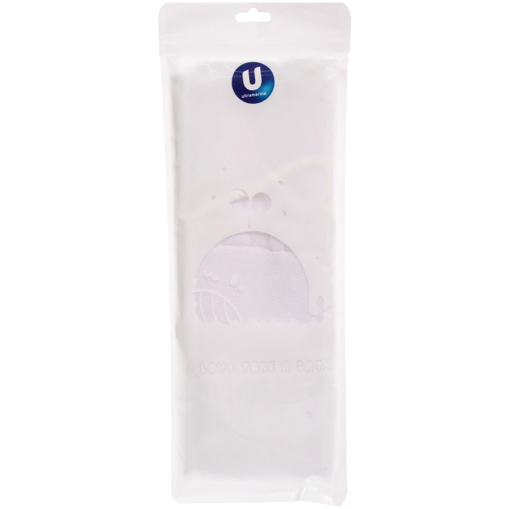 Мочалка для тела «ULTRAMARIN PALERMO», комбинированная, цвет белый, 72*11см (ZIPпакет)●