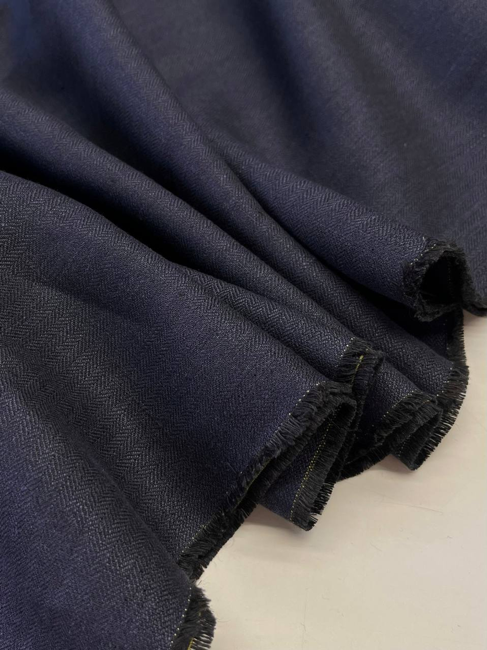 Лен Etro синий в елочку