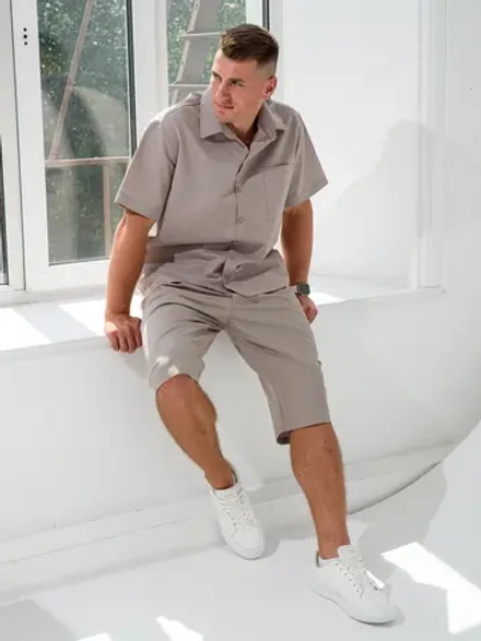 Сорочка верхняя мужская "Лён"