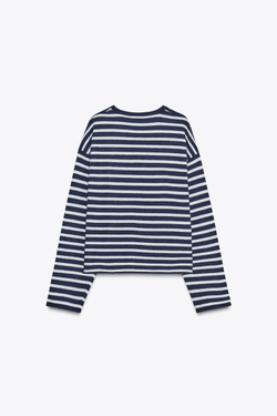 ZARA СВИТЕР В ПОЛОСКУ ИЗ 100% ШЕРСТИ, ПОЛОСКИ