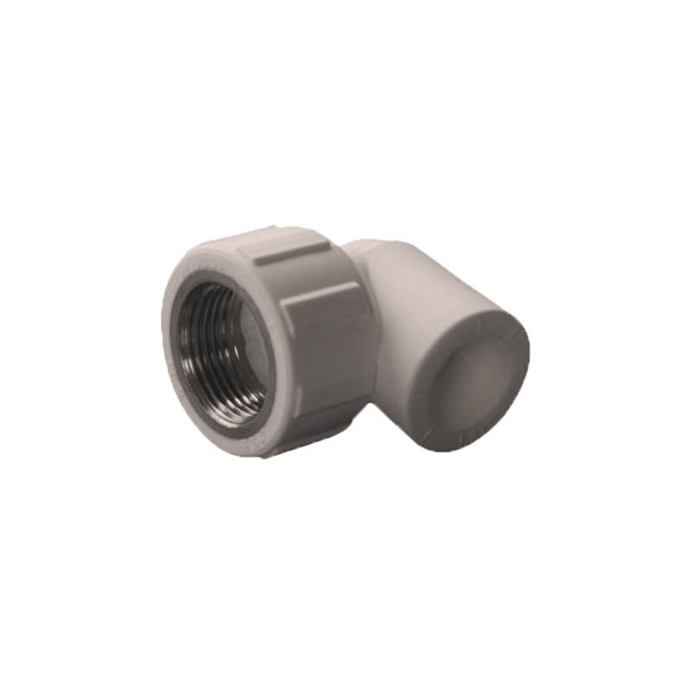Угольник комбинированный ПП 25-1/2'' PN 25, с внутренней резьбой, серый