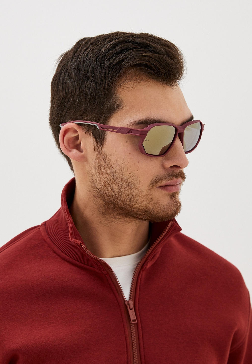 Спортивные очки HILX Syndicate / Matt Solid Brick Red / Gold Lens