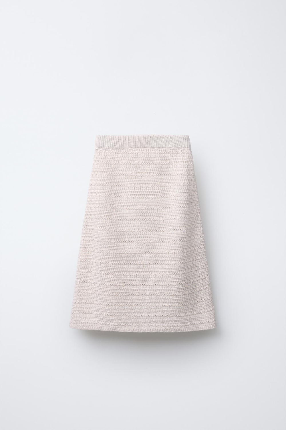 ZARA ВЯЗАНАЯ ЮБКА МИДИ, ЭКРЮ