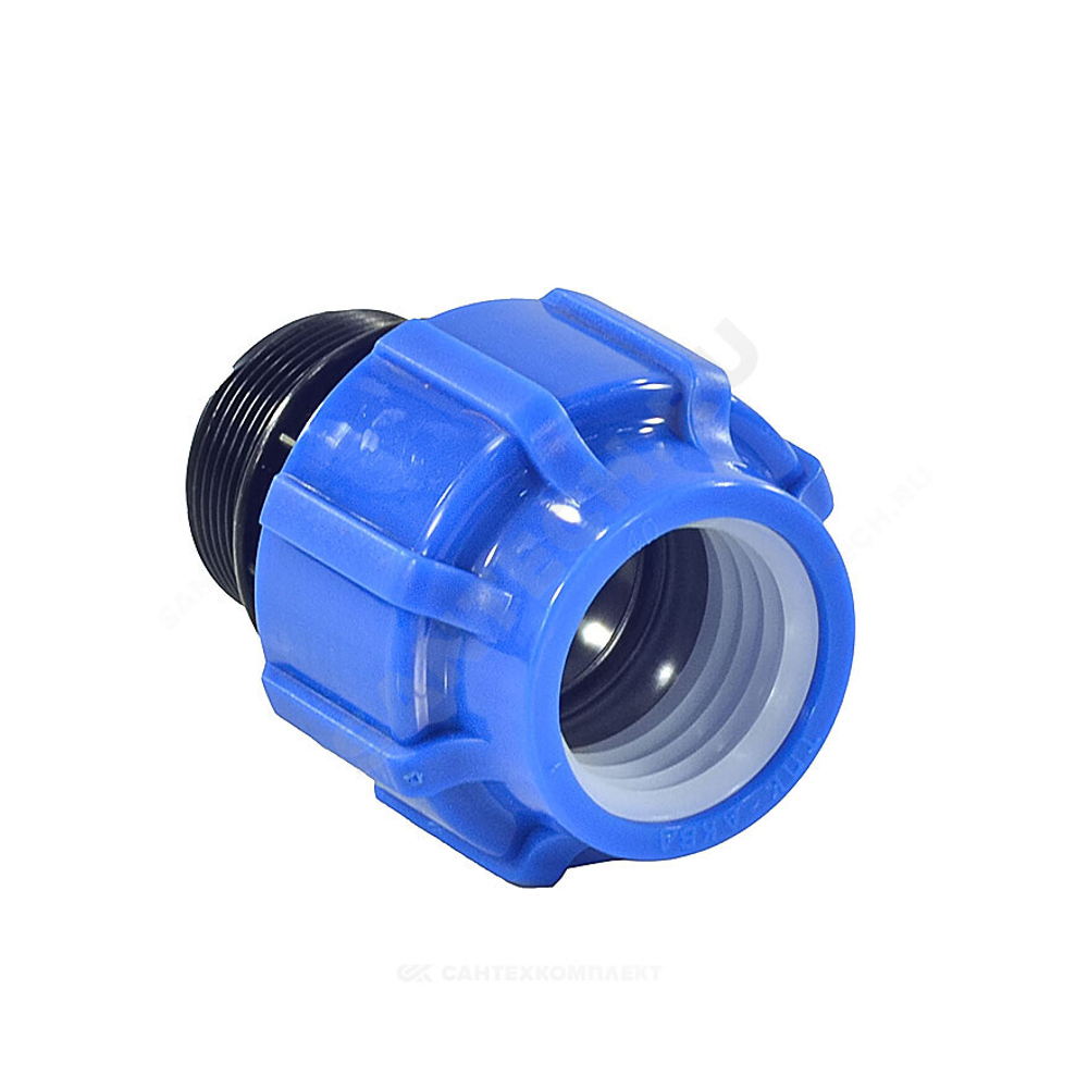 Муфта компрессионная ПЭ Дн 20х1/2" НР Ру16 ТПК-АКВА 50030020