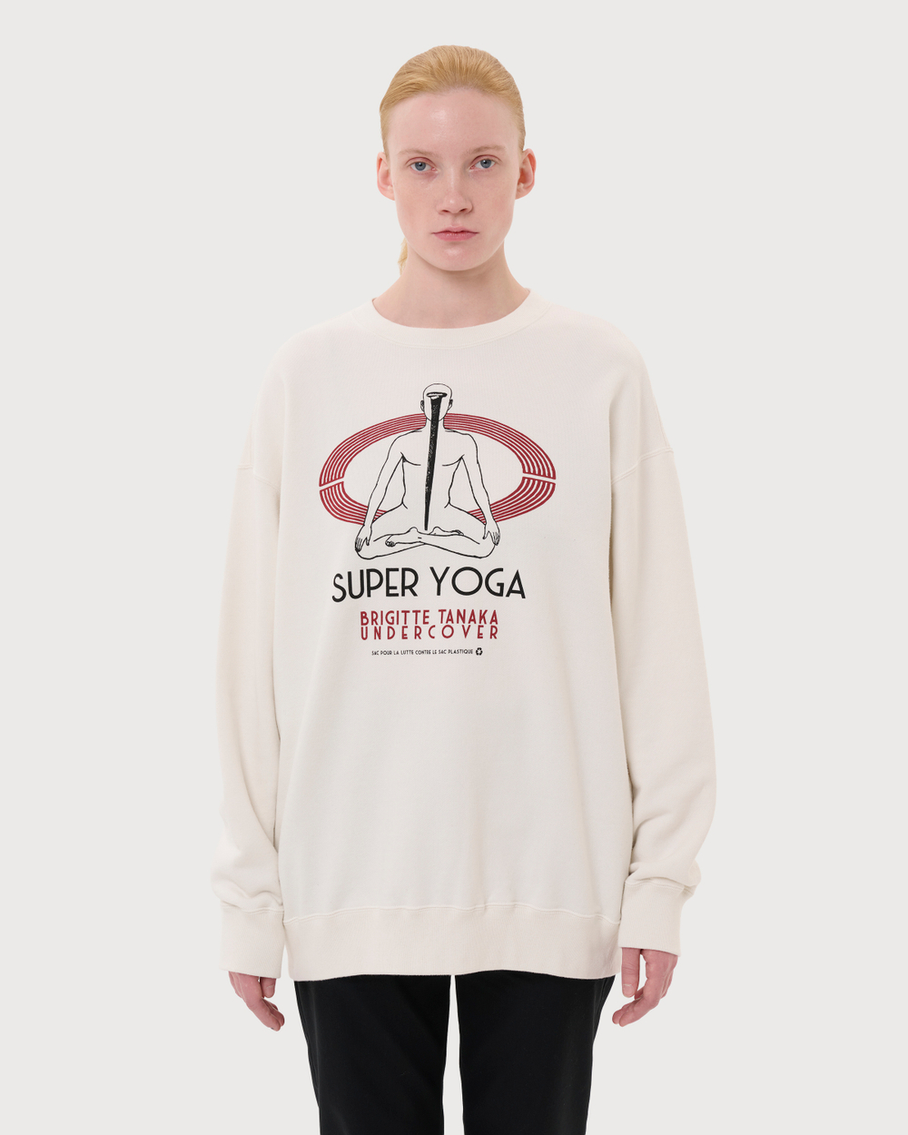 UNDERCOVER x BRIGITTE TANAKA СВИТШОТ БЕЖЕВЫЙ SUPER YOGA