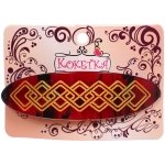 Заколка - автомат «ЭКЛЕР», форма прямоугольная, чери, микс 6 цветов, 10*2,3см (блистер Кокетка)