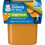 Gerber, Natural for Baby, Veggie Power, 2nd Foods®, батат и кукуруза, 2 пакетика по 113 г (4 унции)