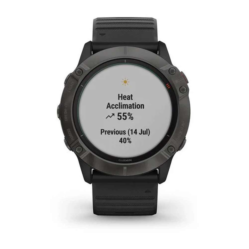 Смарт-часы Garmin Fenix 6X Pro Solar, титановый серый DLC, 010-02157-21