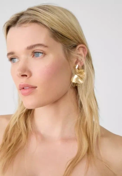 STRADIVARIUS Серьги-веера в виде цветов, золотой