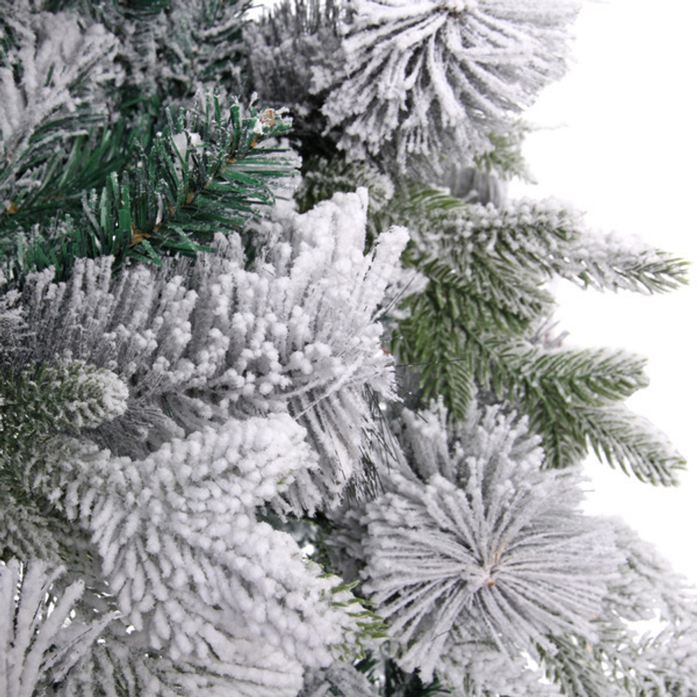 Ёлка «Снежная рапсодия» 180 см, ПВХ+Леска, шишки, белый иней (720 веток)