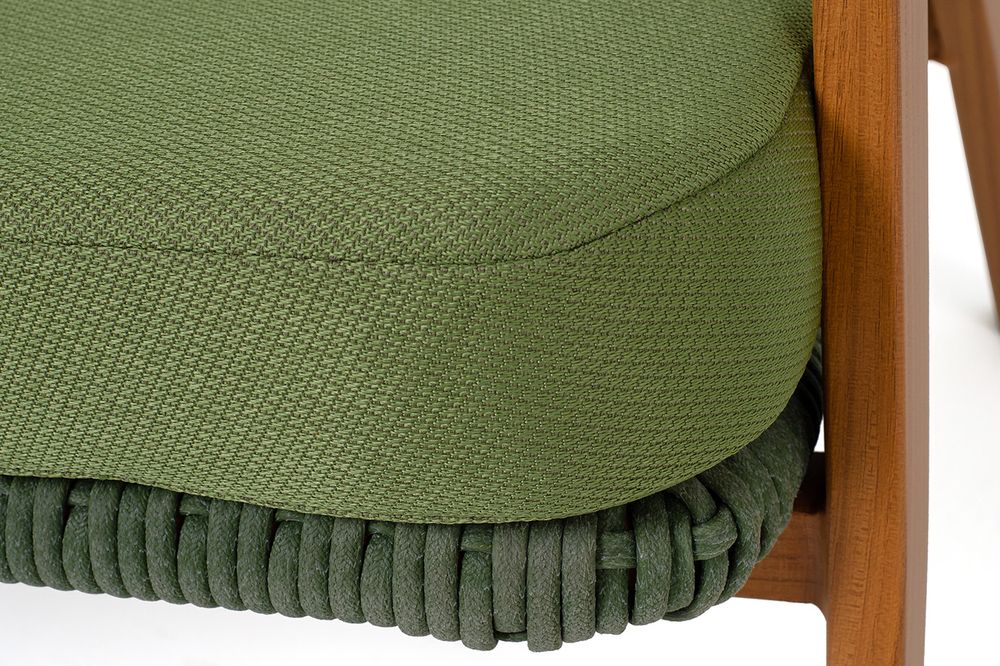 "Амстердам" диван из искусственного ротанга двухместный, цвет зеленый