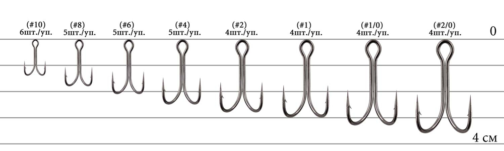 Крючки Select двойные double hook DH-21 #6 (5шт в упаковке)