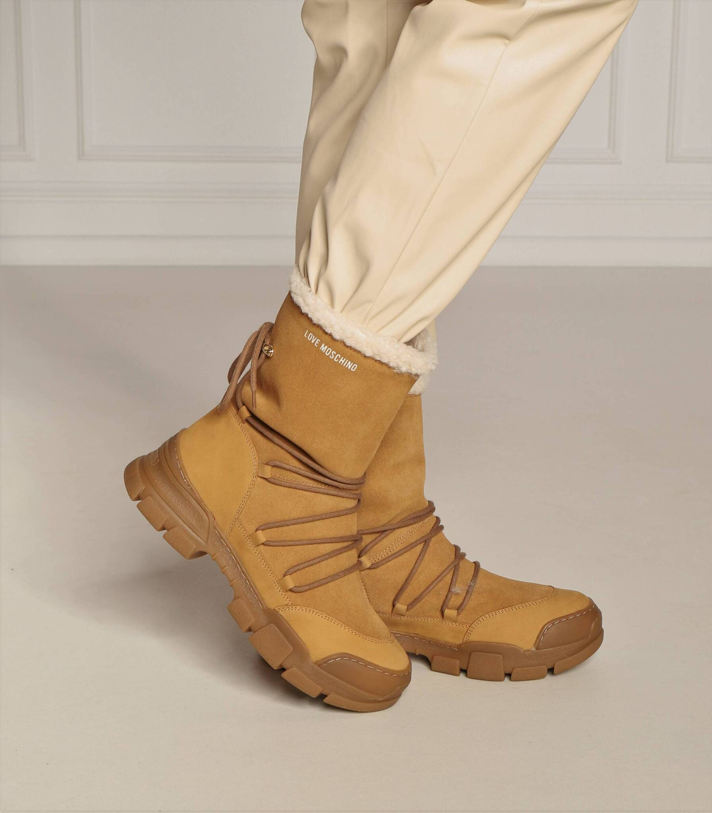 Кожаные ботильоны Love Moschino - коричневый(JA15904H0FIP2)