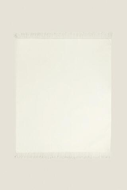 ZARA HOME ПЛЕД ИЗ СИНЕЛИ, ЭКРЮ