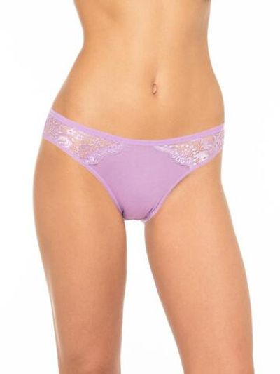 Трусики-слипы с ажурными вставками по бокам (Размер: L) (Цвет: персиковый)