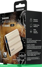 Внешний накопитель Samsung T7 Shield 2TB бежевый (MU-PE2T0K/WW)