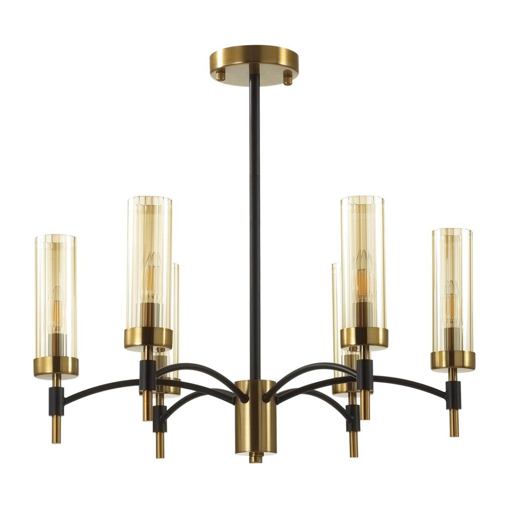 6538/6C CLASSI LN23 34 чёрный, латунь Люстра потолочная E14 6*40W 220V SHARON