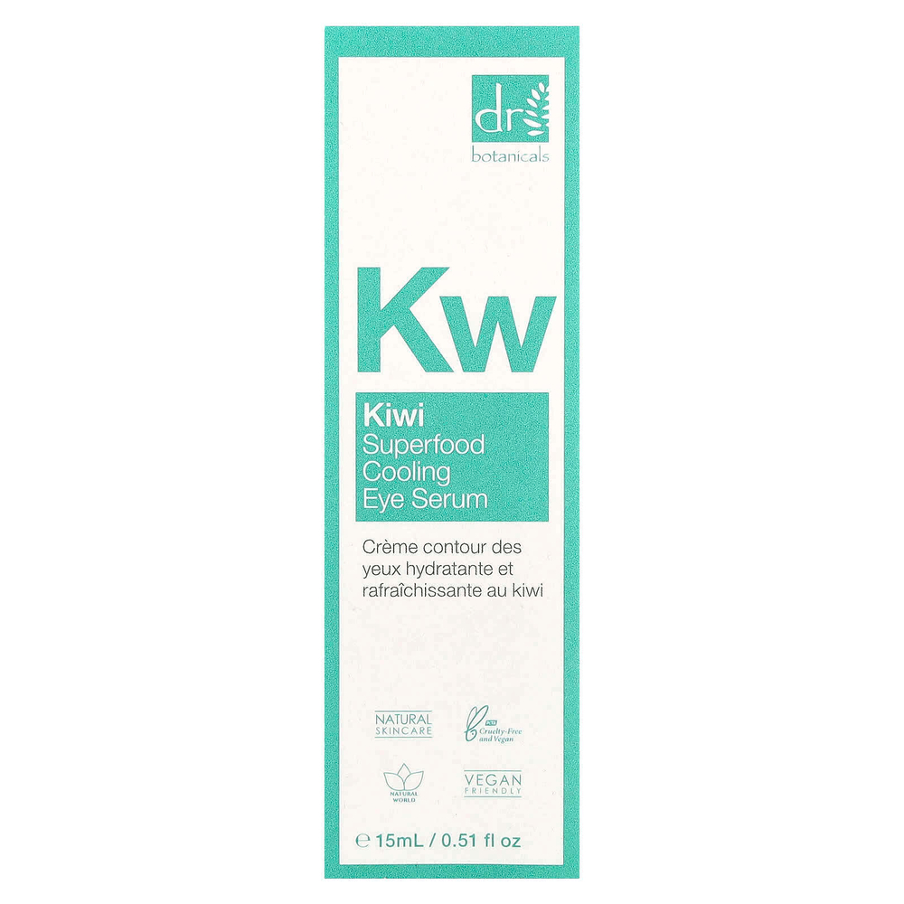 Dr. Botanicals, Охлаждающая сыворотка для кожи вокруг глаз с киви, 15 мл (0,51 жидк. Унции)