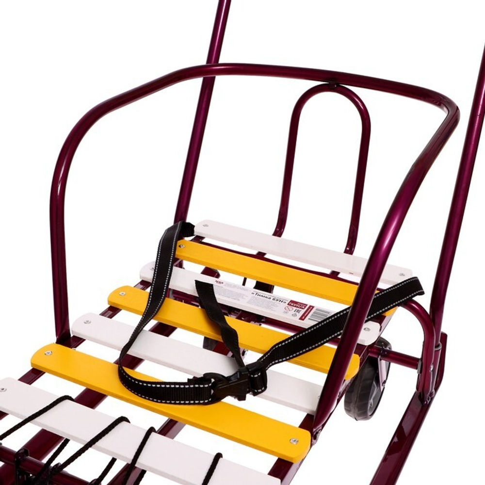 Санки детские «Тимка 6 универсал» с набором аксессуаров амарантовый лак (арт. Т6УН/А)