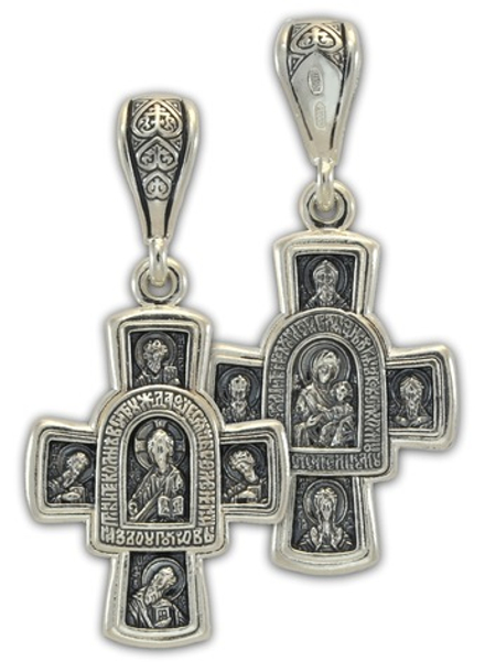 Крест "Господь Вседержитель. Иверская икона Божией Матери"