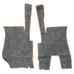 Ковры SCANIA 5 серии Р (автомат) (экокожа, бежевый, бежевый кант, красная вышивка)