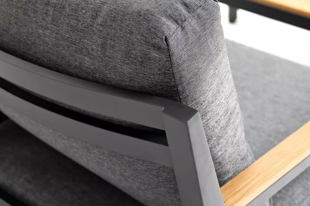 "Камелия" лаунж-зона 4-местная из алюминия, цвет темно-серый