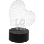 Светильник ночник «3D-LOVE» на пластиковой подставке, с включателем USB