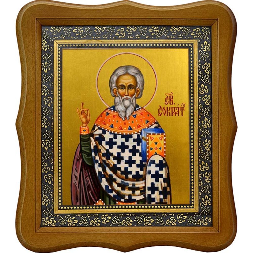 Сократ Анкирский, пресвитер, священномученик. Икона на холсте.