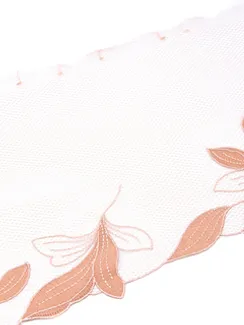 05-133 Вышивка на неэл. сетке 18 см, телесный/бежевый (левая)