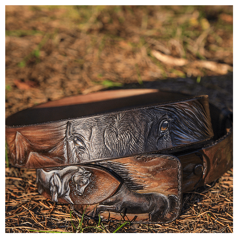 Кожаный ремень «Вороной»