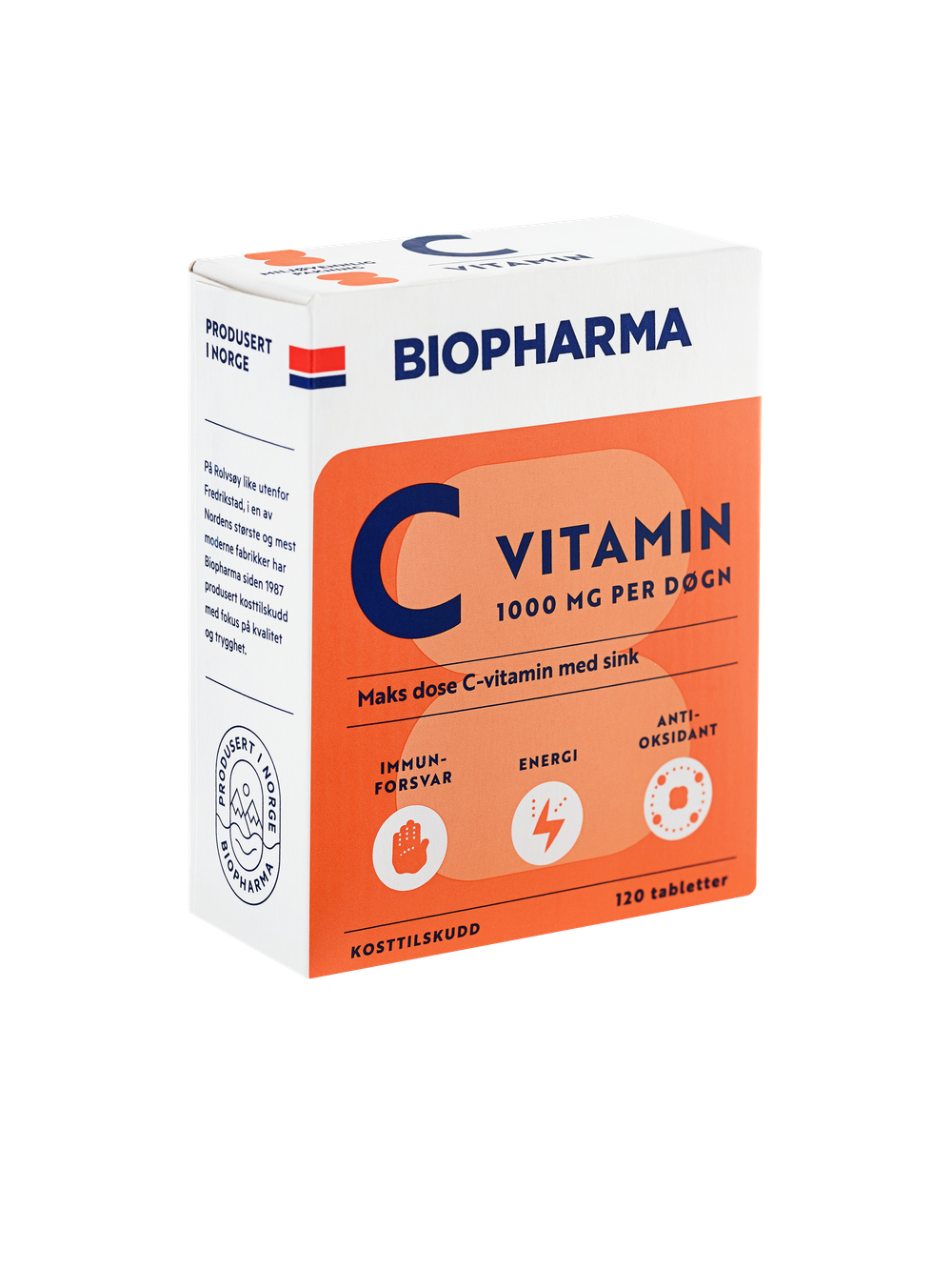 Витамин С + Цинк 1000 мг Biopharma Vitamin C 120 таблеток