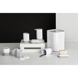 Стакан для зубных щеток Tyer, 470 мл, белый/серый