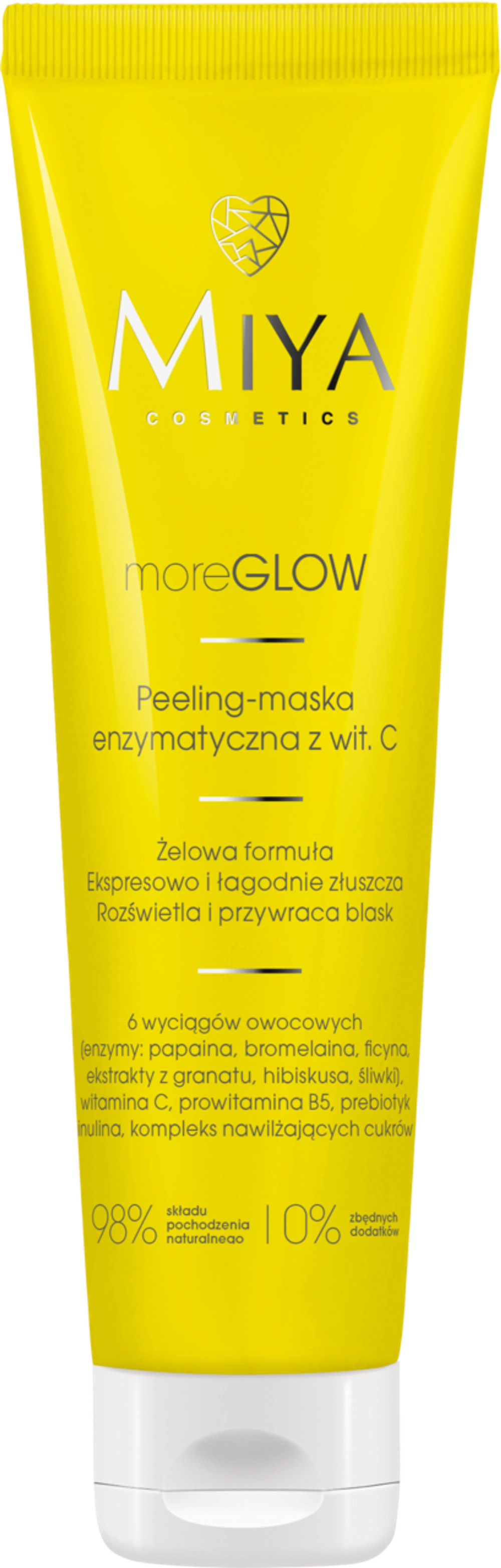 MIYA moreGLOW профессиональная энзимная пилинг-маска с витамином С и комплексом фруктовых ферментов 60 мл.