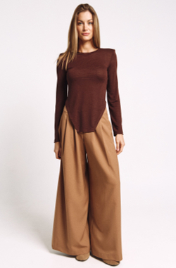 Лонгслив фигурный 1257 корица