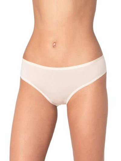 Бамбуковые трусики-слипы с кружевными элементами (Размер: XL) (Цвет: бежевый)