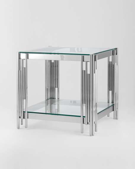 Журнальный столик 55*55 ГЭТСБИ серебро