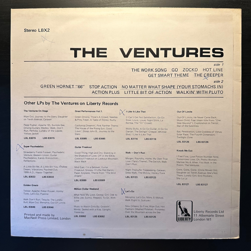 The Ventures ‎– The Ventures (Англия 1968г.)